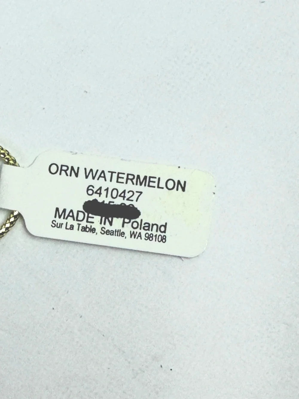 Glass Christmas Ornament Watermelon made in Poland for Sur La Table